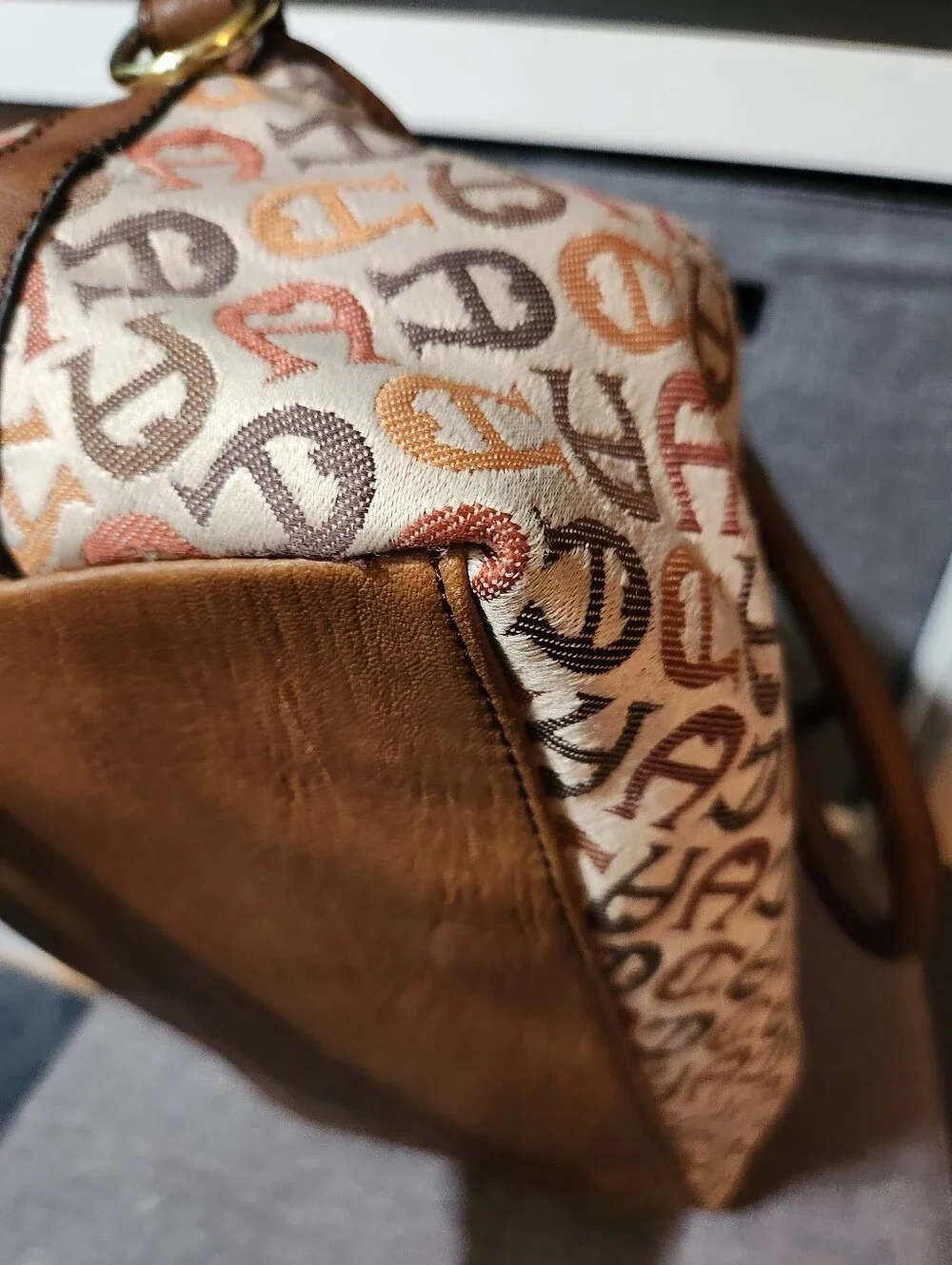 Etienne Aigner Vintage Signature Jacquard Satchel